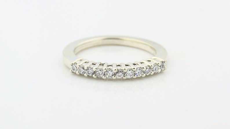 14k White Gold Natural Diamond Wedding Band Ring Special OfferPromotion image 1