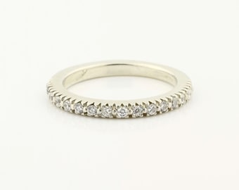 14k White Gold  Natural Diamond Wedding Band Ring- Special Offer