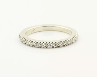 14k White Gold  Natural Diamond Wedding Band Ring- Special Offer