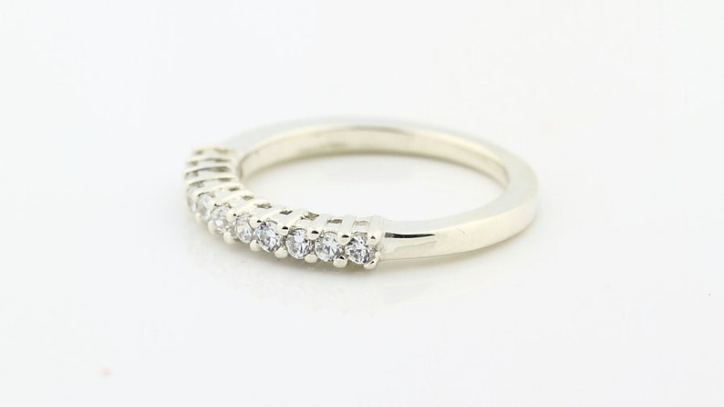 14k White Gold Natural Diamond Wedding Band Ring Special OfferPromotion image 3