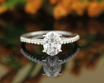 IGI Certified Lab Grown Diamond 14K White Gold Engagement Ring Set  (Other metals & stone options available)
