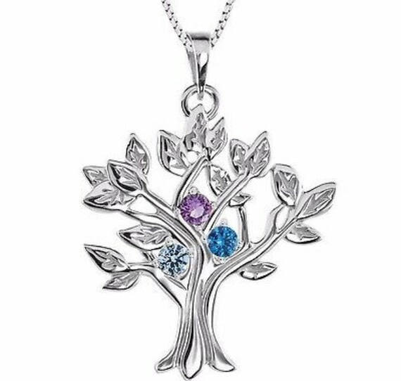 JewelOra Personalized 2-6 Birthstones Tree of Life Necklace Customized  Engraved Family Name Pendants for Mother Christmas Gifts - AliExpress