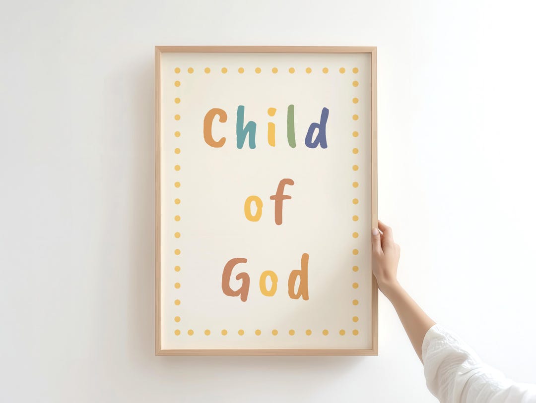 Child of God, Digital Art Print, Nursery Christian Wall Art, Kids Room ...