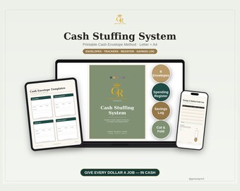 Cash Stuffing System, Budget Envelopes, Savings Tracker (Instant Download)