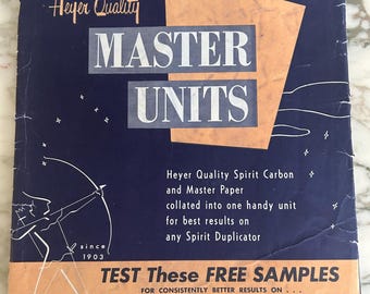 Vintage Heyer Quality MASTER UNITS for Spirit Duplicator (Mimeograph, DITTO)