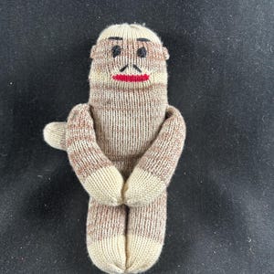 Vintage Unique Mini Sock Monkey stuffed with sand material