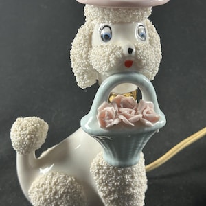 プードルルームライト　ヴィンテージ　昭和レトロ Vintage poodle lamp - Etsy 日本