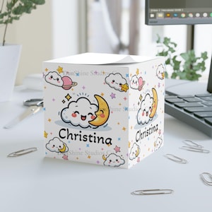 Personlig Kawaii Moln- och Månnoteringskub