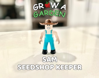 Sam the Seed Shopkeeper from Grow a Garden Roblox - 2.5" Collectible Figure - 3D Printed