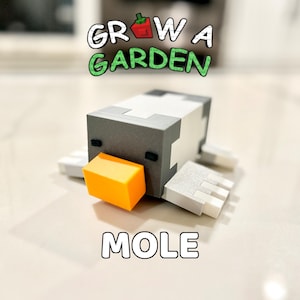 Roblox Grow A Garden Mole Figurine: 3D Printed Toy for Kids