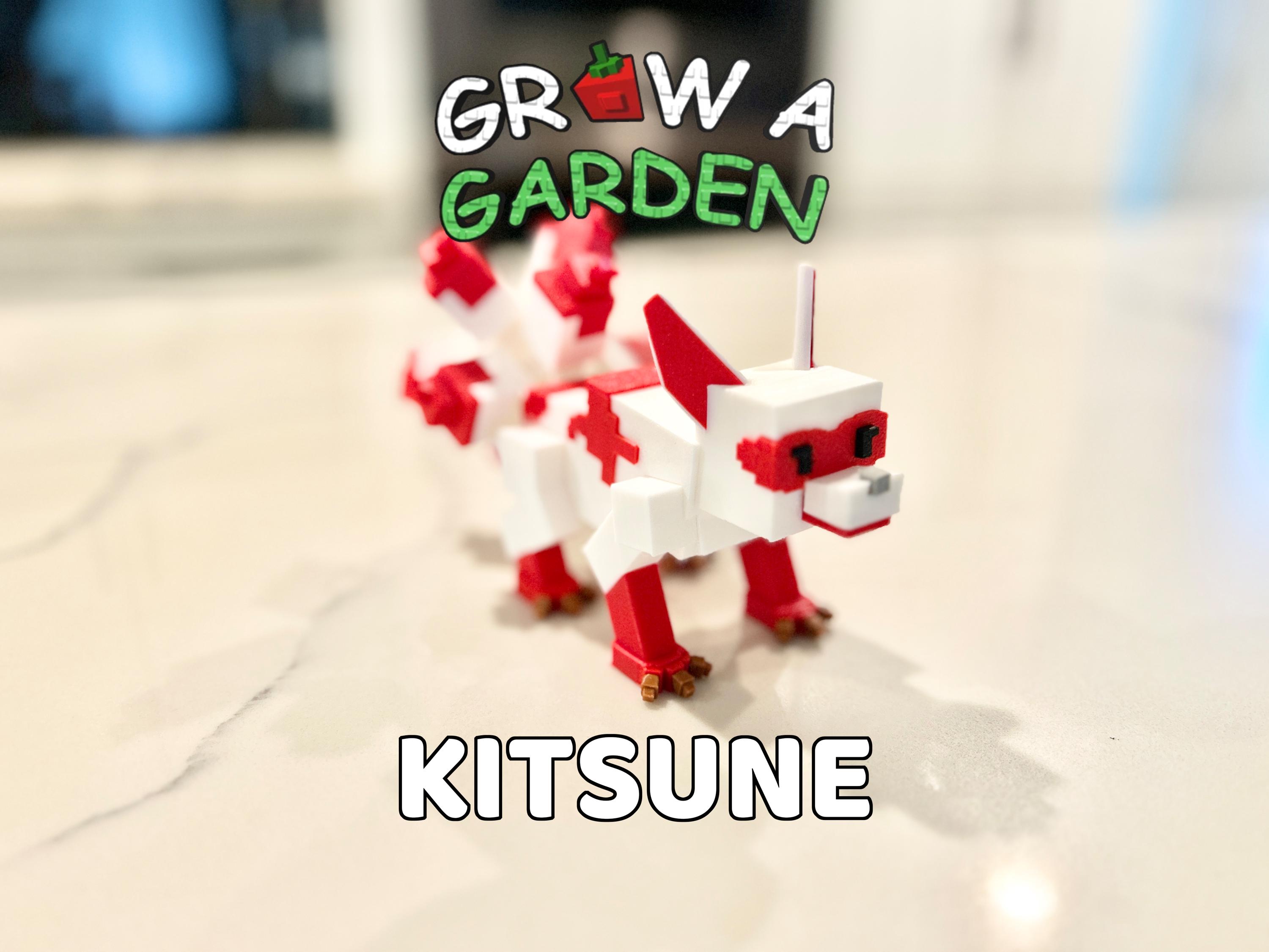 Kitsune Figure DIY 3D Print Kit: Roblox Grow A Garden Fan Art