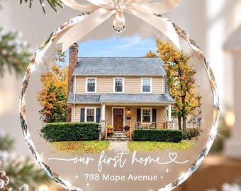Personalized New Home Ornament, Custom First House Photo Ornament 2026, Housewarming Gift, New Home Gift, Realtor Closing Gift