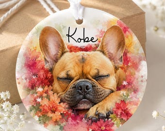 Custom Dog Memorial Photo Ornament, Watercolor Pet Portrait Sympathy Gift, Dog Remembrance Ornament, Pet Loss Gifts, Pet Photo Keepsake