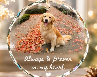 Custom Pet Photo Ornament: Loss Of Pet Memorial Ornament, Dog Memorial Keepsake, Dog Sympathy Gift, Dog Remembrance Gift