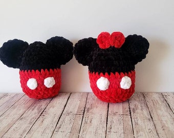 Mickey and Minnie Bobble, plush mickey and minnie, disney,