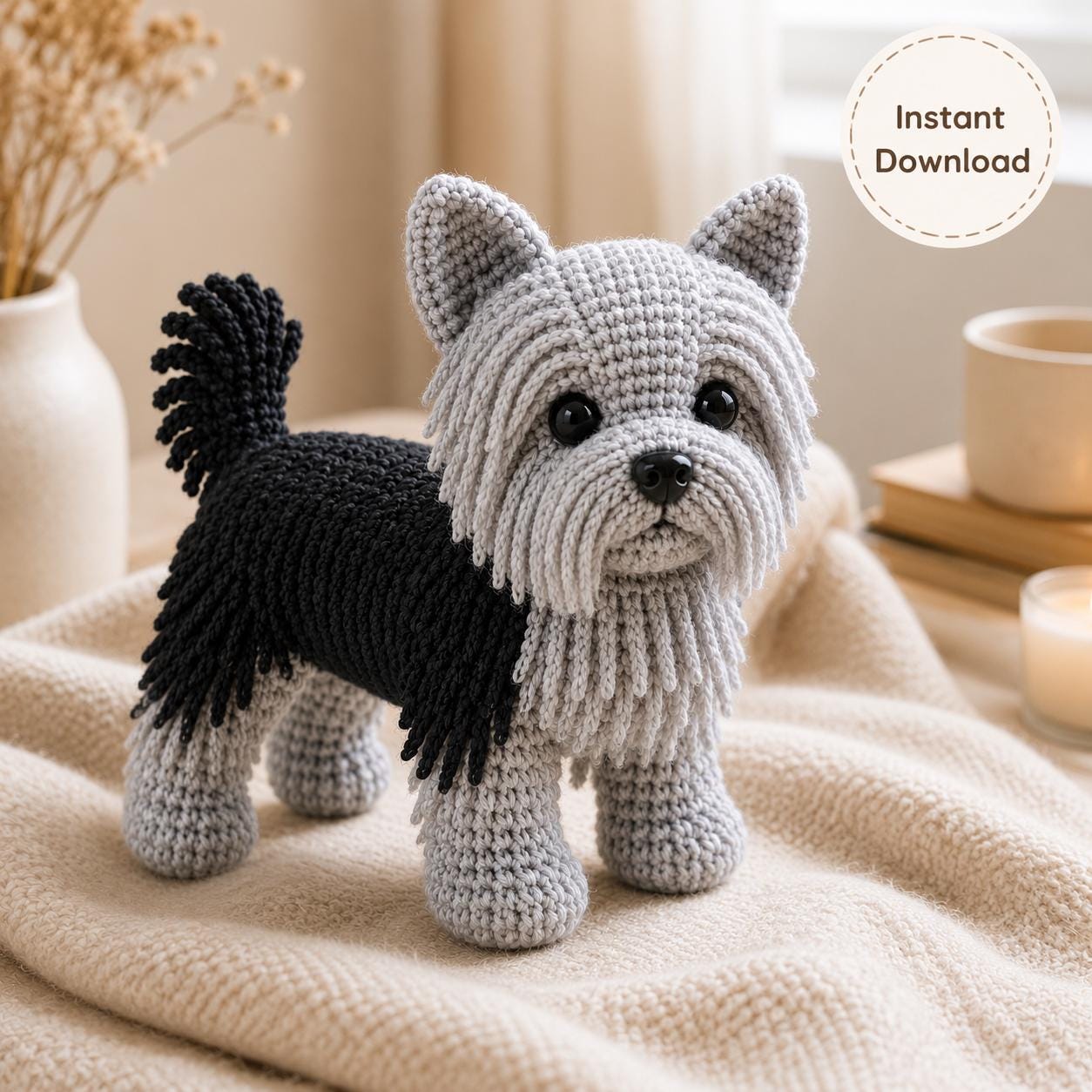 40 Dog Crochet Patterns for Amigurumi, Wearables, and Giftable Makes 39 Lifelike Yorkie Crochet Dog