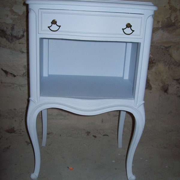 HOLD for Ami Palest Blue Vintage French Bedside or Chair side Table