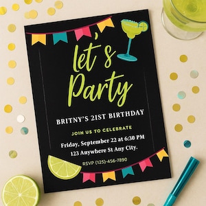 21st Birthday Party Invitation