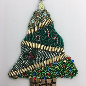 Christmas Tree Beaded Ornament Tutorial – PDF Instructions ONLY