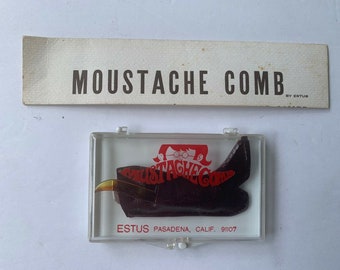 Vintage Mustache Combs by ESTUS Pasadena Made in USA