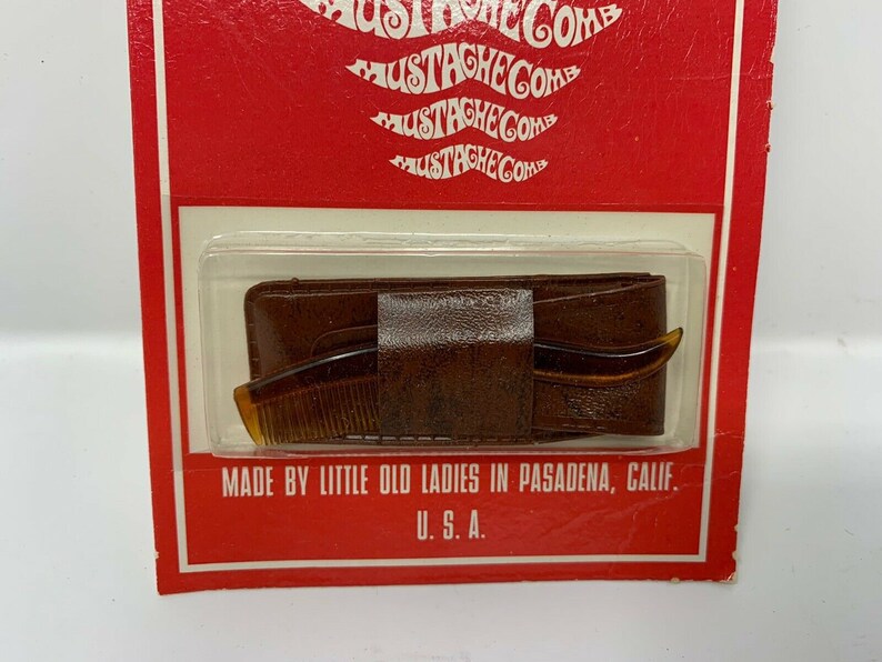 Vintage Mustache Combs by ESTUS Pasadena Made in USA