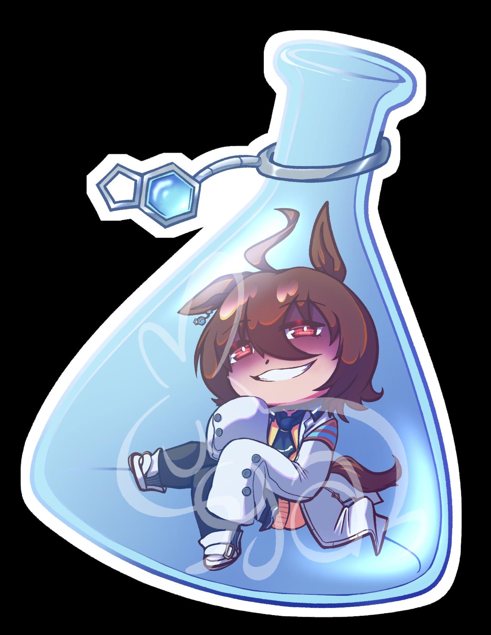 Agnes Tachyon Flask Holographic Sticker - Etsy