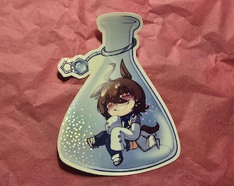 Agnes Tachyon Flask Holographic Sticker