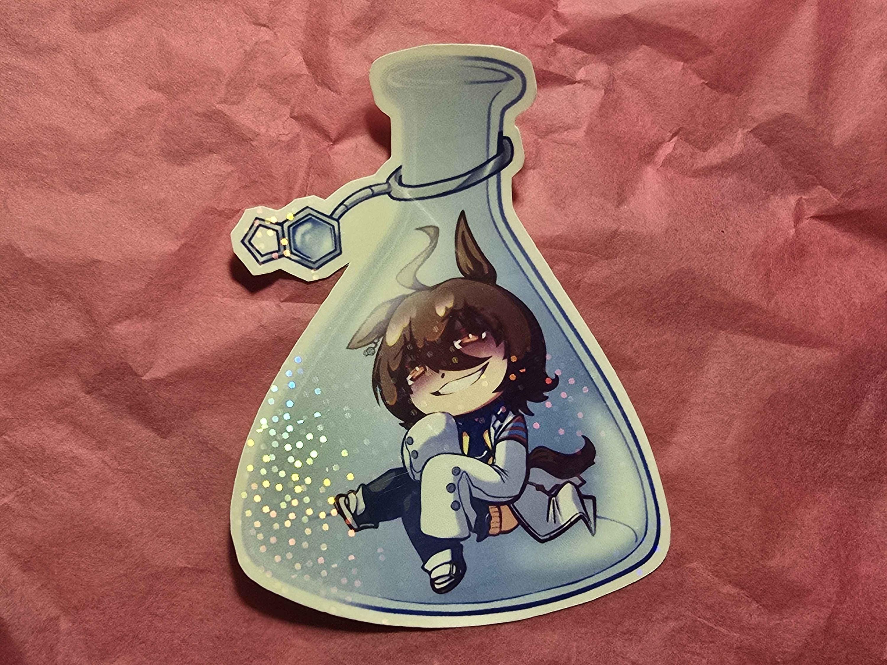 Agnes Tachyon Flask Holographic Sticker - Etsy