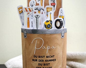Duplo Verpackung zum Vatertag für Papa mit Werkzeug-Design, Druckbare Duplo Schokoladen-Geschenkvorlage, Für Papa & Opa, digitalere download