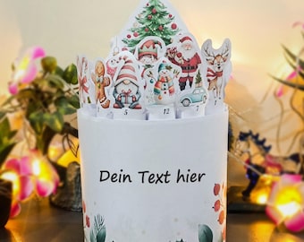 Leerer Text – Duplo Mini-Adventskalender mit 24 Motiven, Zum Selbstbeschriften, Druckbarer Weihnachts Adventskalender, Digitaler Download