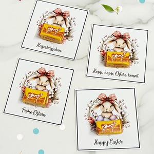 Easter Bunny Kisses, Printable Easter Bunny Gift Card, Easter Chocolate Gift Decoration, Ferrero Rocher, Digital Download