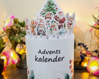 Duplo Mini Adventskalender mit 24 Motiven, Weihnachts Adventskalender, druckbare Vorlage für Duplo Banderolen, digitaler Download