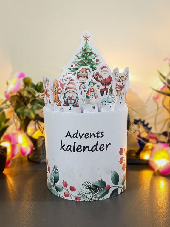 Duplo Mini Adventskalender mit 24 Motiven, Weihnachts Adventskalender, druckbare Vorlage für Duplo Banderolen, digitaler Download