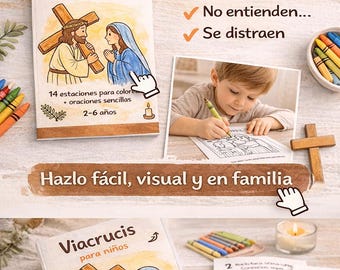 Children's Catholic Stations of the Cross Coloring Book | Holy Week Family Activity (PDF)