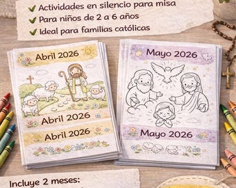 Pakket katholieke massa-activiteiten voor kinderen | April + mei 2026 | 2-6 jaar (afdrukbaar)