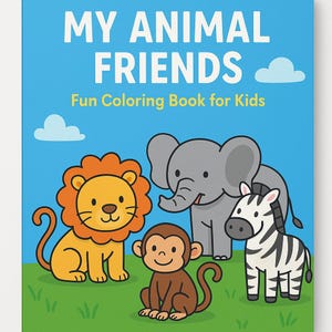 Kids Coloring Book | Fun Animal Coloring Pages | Printable PDF for Children