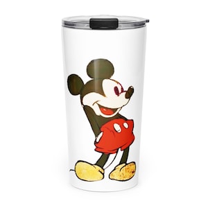 Vintage Mickey Mouse 20-oz Stainless Steel Tumbler – Spill-Resistant Travel Mug