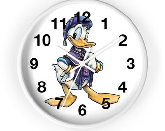 Wall Clock | Cartoon Donald Duck Wall Clock | Retro Character Illustration Home Decor