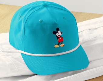 Vintage Mickey Mouse Golf Rope Snapback Hat