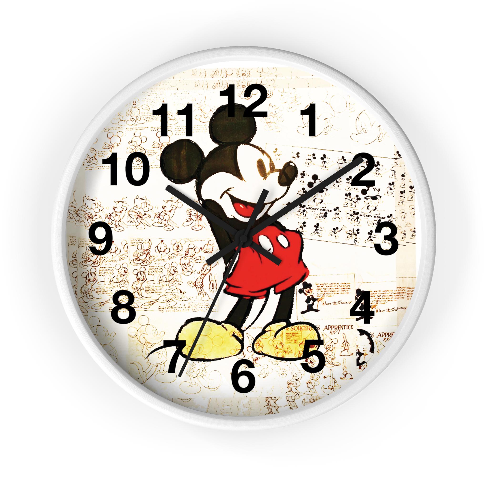 Mickey Sketches Wall Clock Nostalgic Disney Home Decor 10