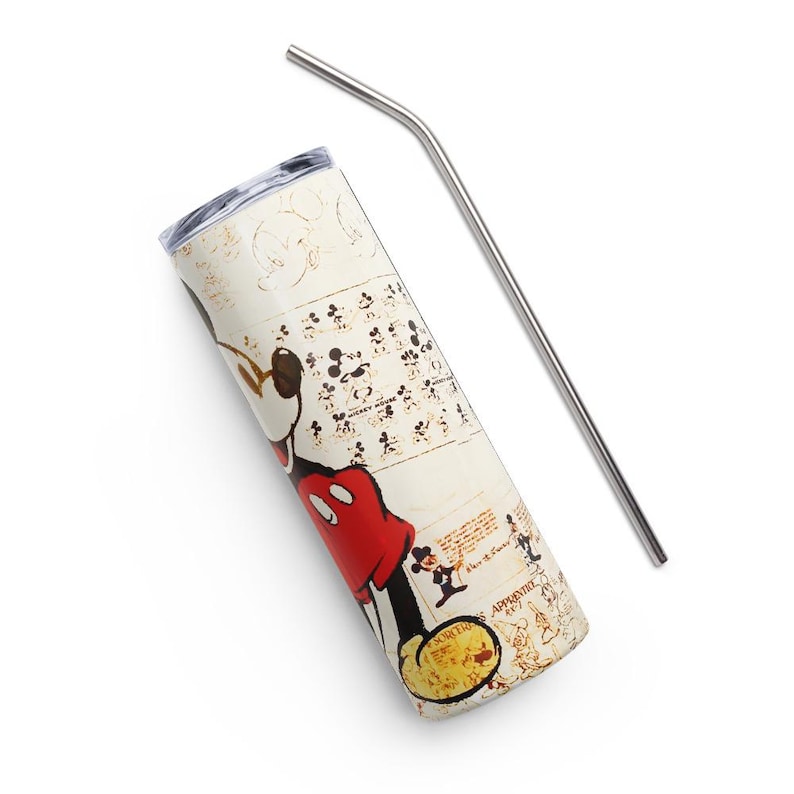Sassy Mickey Mouse Tumbler | Mickey Mouse Tumbler, 20oz Retro Disney Stainless Steel Cup, Funny Aesthetic Coffee Mug with Lid & Straw image 4