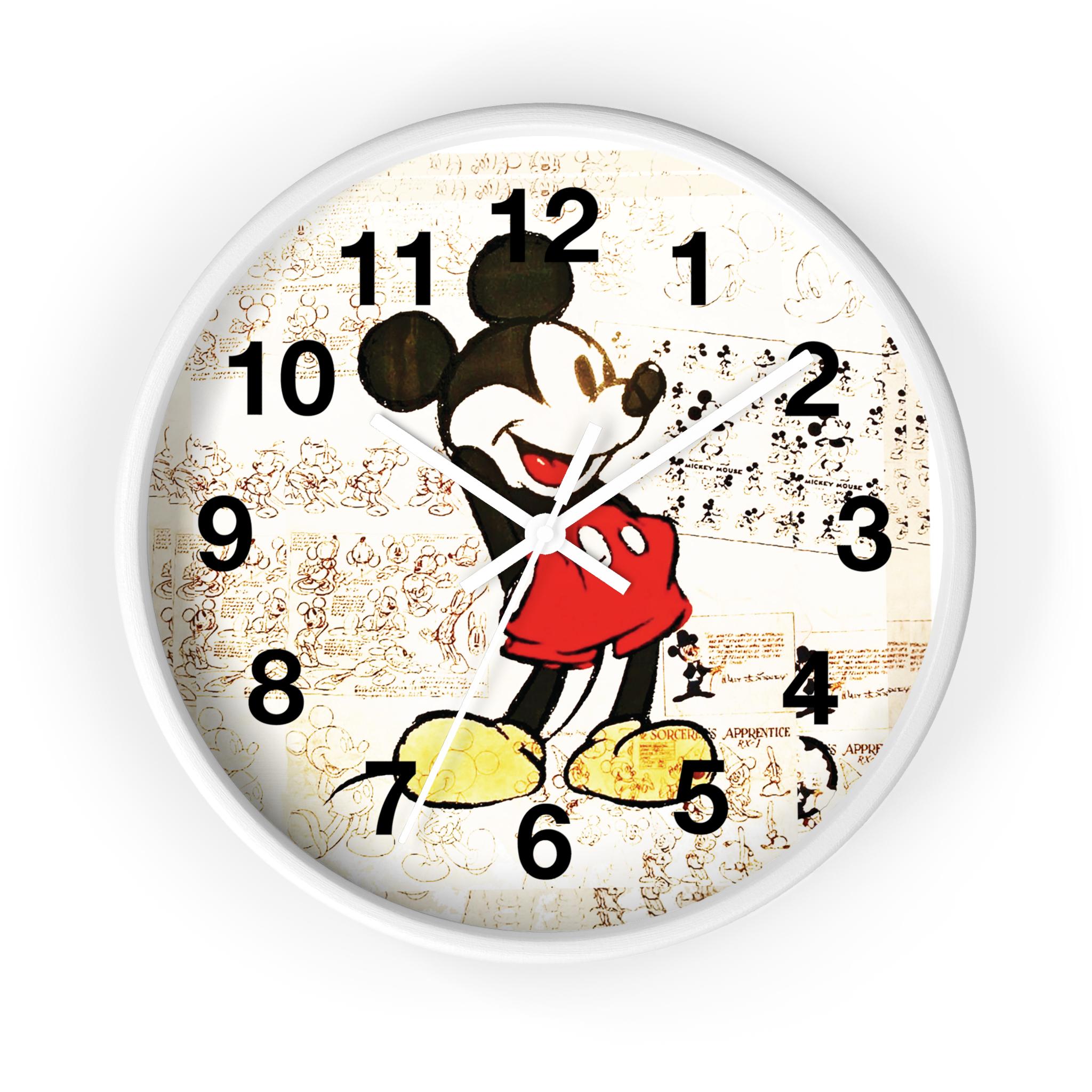 Mickey Sketches Wall Clock Nostalgic Disney Home Decor 10