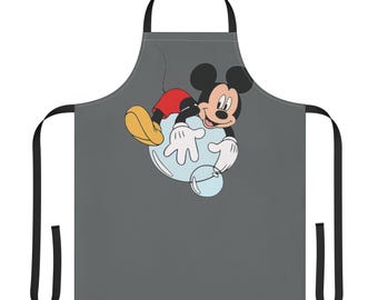 ミッキーマウス バブルエプロン | ポリエステルキャンバス キッチンスタジオ保護