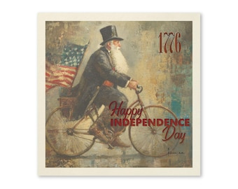Servilletas con diseño de la bicicleta del Tío Sam de 1776, artículos para fiestas patrióticas del Día de la Independencia, servilletas del 4 de julio.