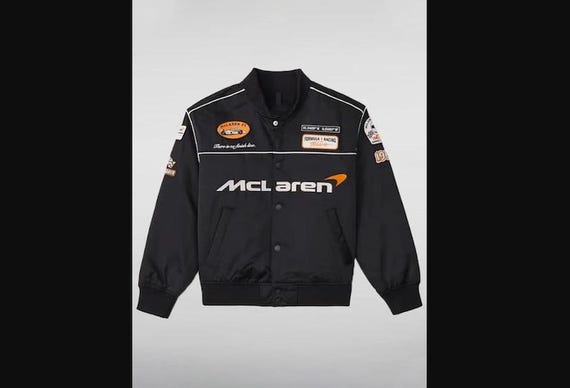 McLaren Racing Jacket | F1 Motorsport Bomber Jacket for Men | Formula One Streetwear Gift | Vintage McLaren F1 Jacket