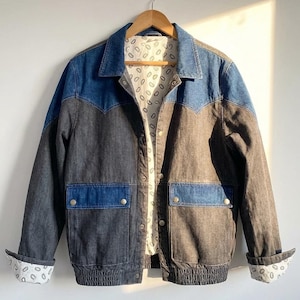 Chaqueta vaquera gris de Marty McFly de Regreso al Futuro: estilo retro vintage de los 80 para hombre