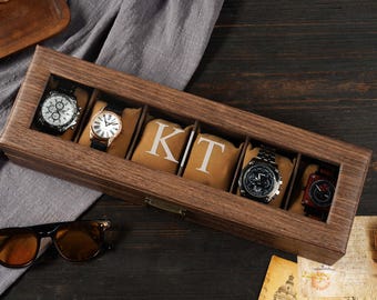 Personalized Engraved Watch Box, Men’s Watch Case,Watch Display Case and Storage, Wedding Groomsmen Gifts, Gifts for Men