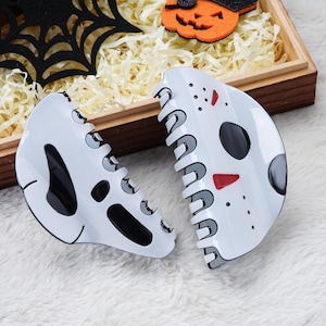 Spooky Cute Halloween Hair Accessory, Halloween Hair Clip Claw, Spooky Hairclips, Halloween Pattern Claw, Special Halloween Gift