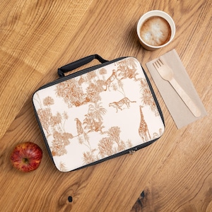 Tropical Animal Print Lunch Bag | Stylish Insulated Lunch Tote for Work, School, Picnics, Gifts, Eco-Friendly