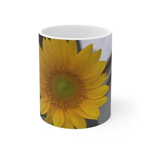 Sunflower Mug, Floral Coffee Cup, Nature Lover Gift, Bright Yellow Drinkware, Spring Decor, Unique Kitchenware
